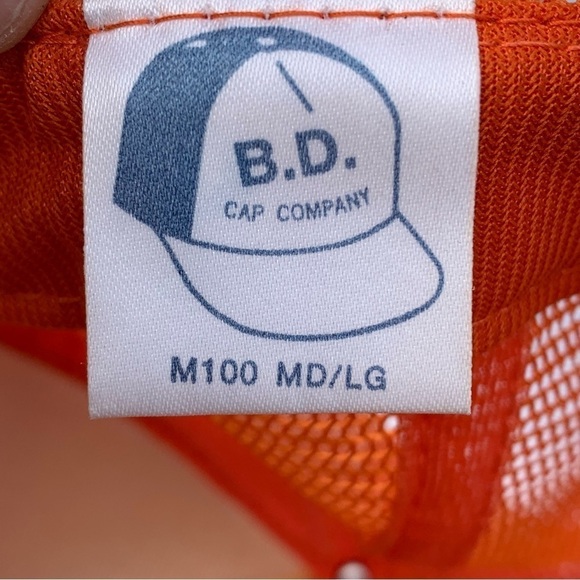 Vintage Job Rentals & Sales SnapBack Mesh Trucker Hat B. D. Cap Company 80s - Picture 3 of 7
